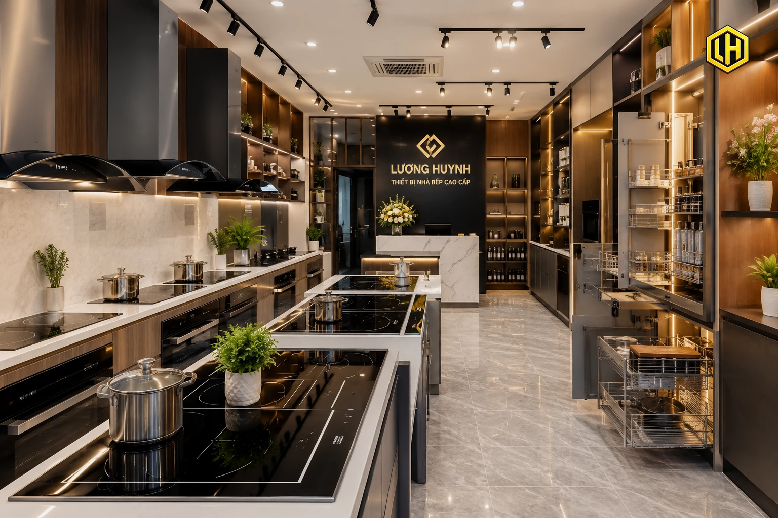 Showroom thiết bị nhà bếp cao cấp Lương Huynh tổng kho miền Trung