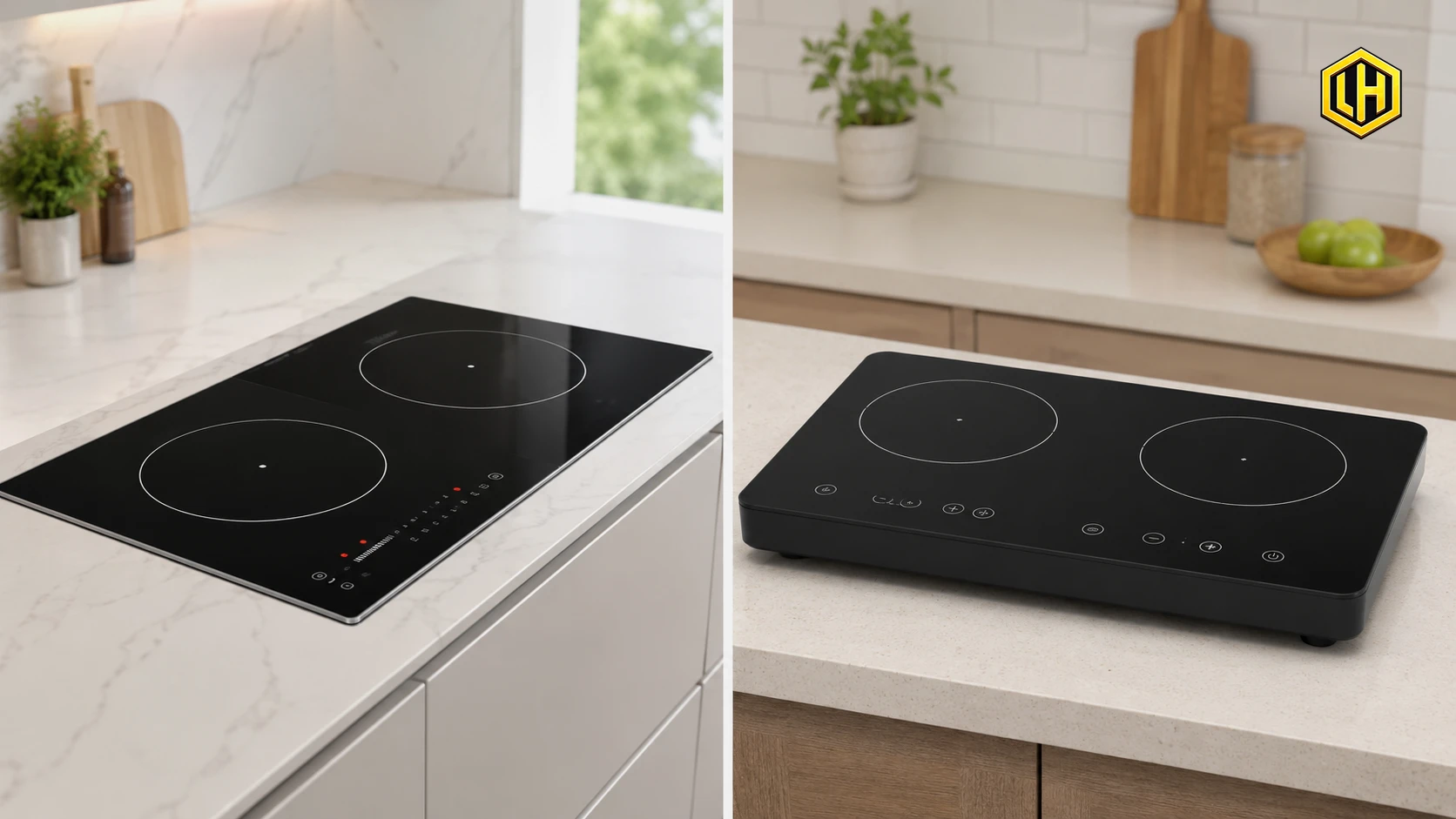 So sánh thiết kế ngoại quan bếp từ BOSS cao cấp và bếp từ KOREST bình dân